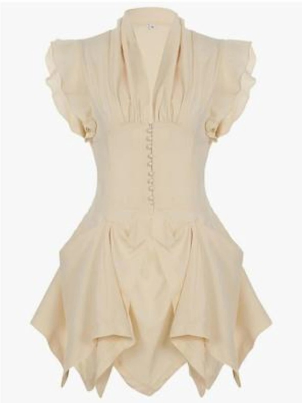 Micas ruffle shirt mini dress L MC5-2